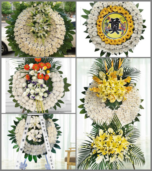 安徽安庆市潜山县黄泥镇前进村花圈速递